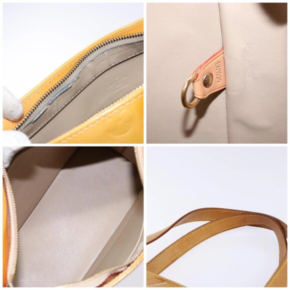 LOUIS VUITTON Monogram Vernis Houston Hand Bag Beige - Picture 14 of 15